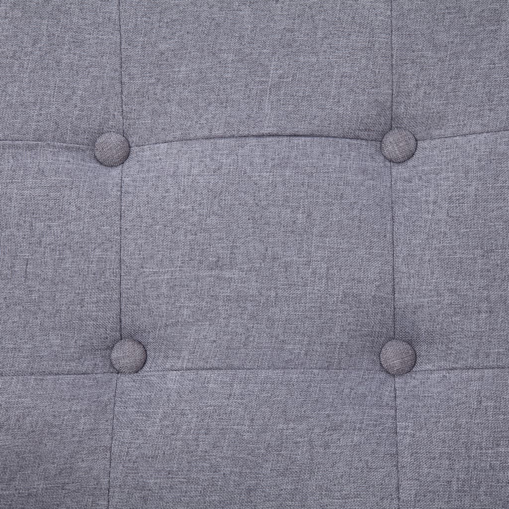 Canapé-lit à 2 places avec accoudoirs gris clair acier et tissu - XIOS