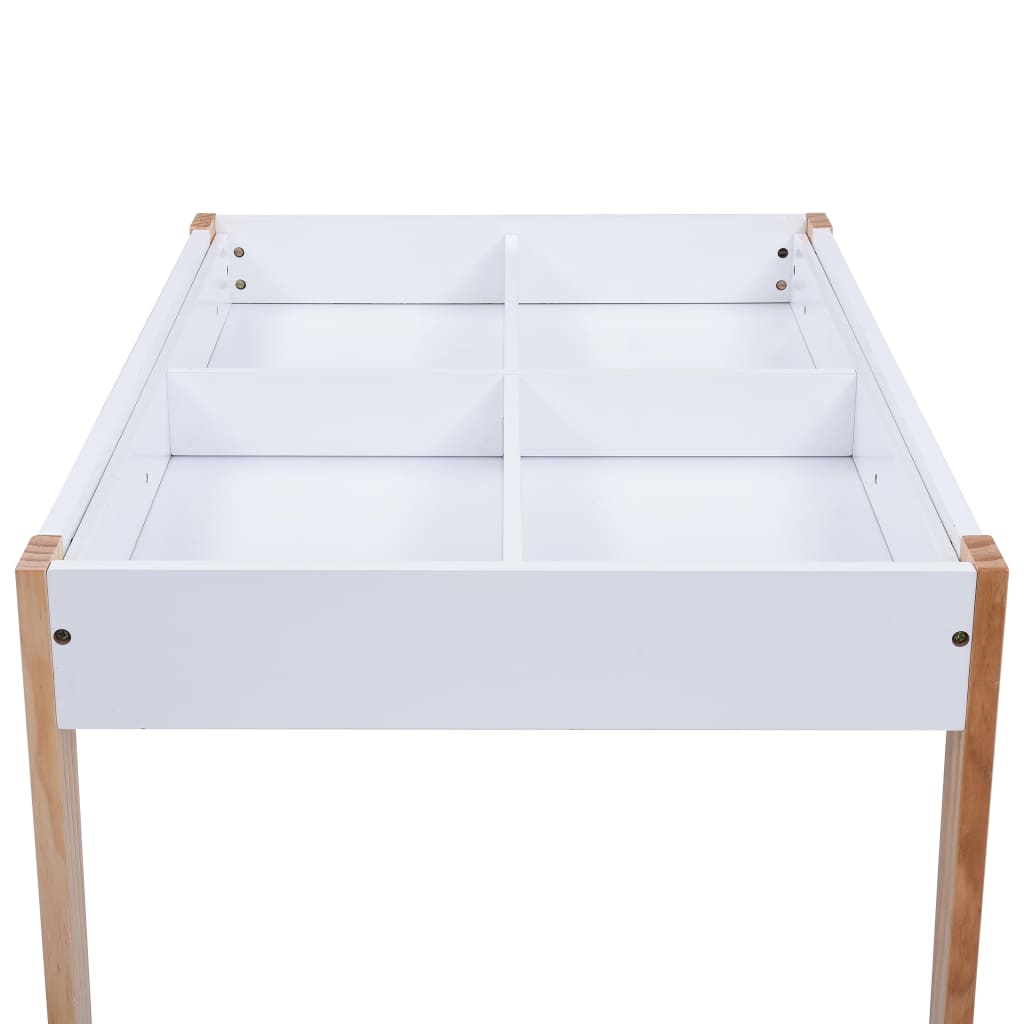 Ensemble de table et chaises pour enfants 3 pcs Noir et blanc Meubles pour bébés & tout-petits vidaXL   