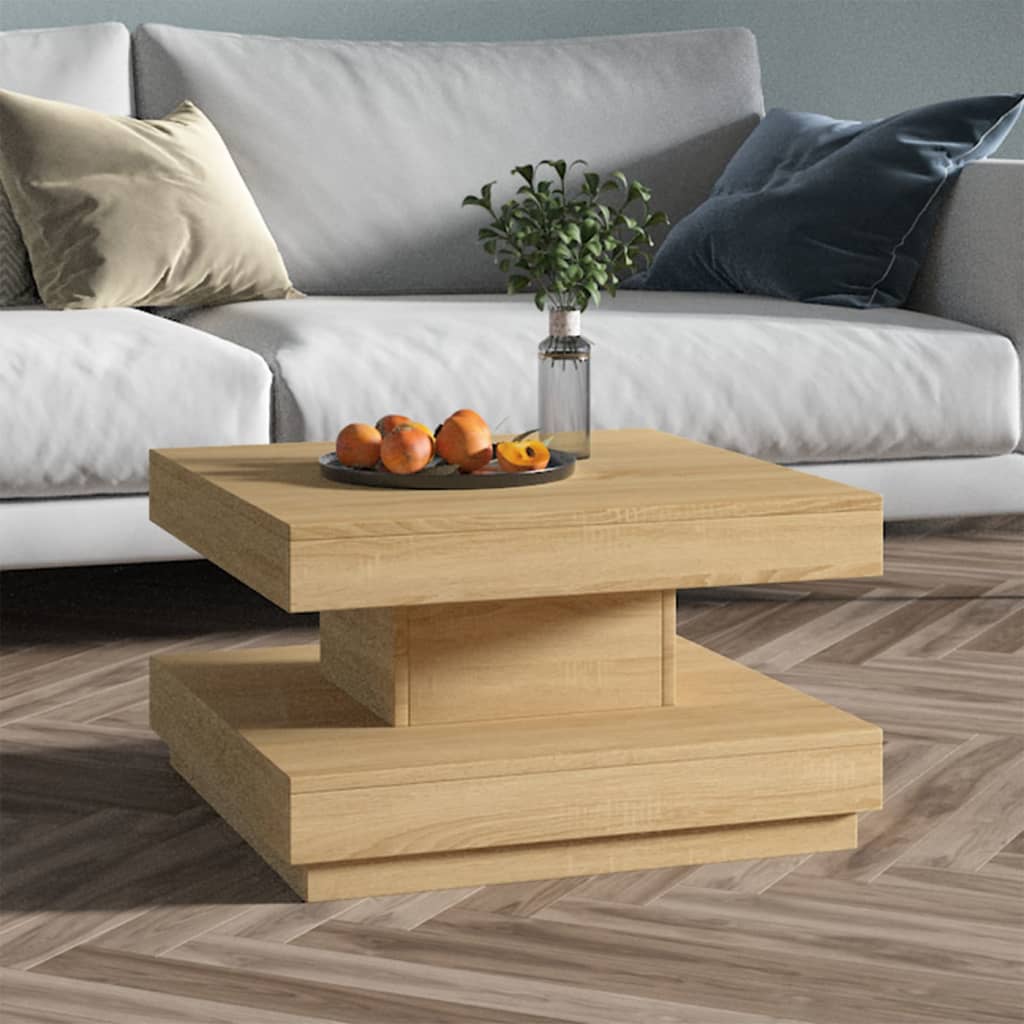 Table basse Marron clair 60x60x35 cm MDF - XIOS