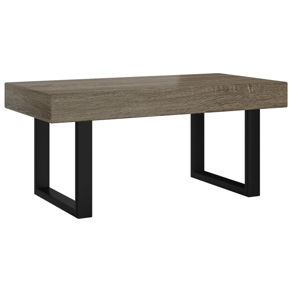 Table basse Gris et noir 90x45x40 cm MDF et fer XIOS