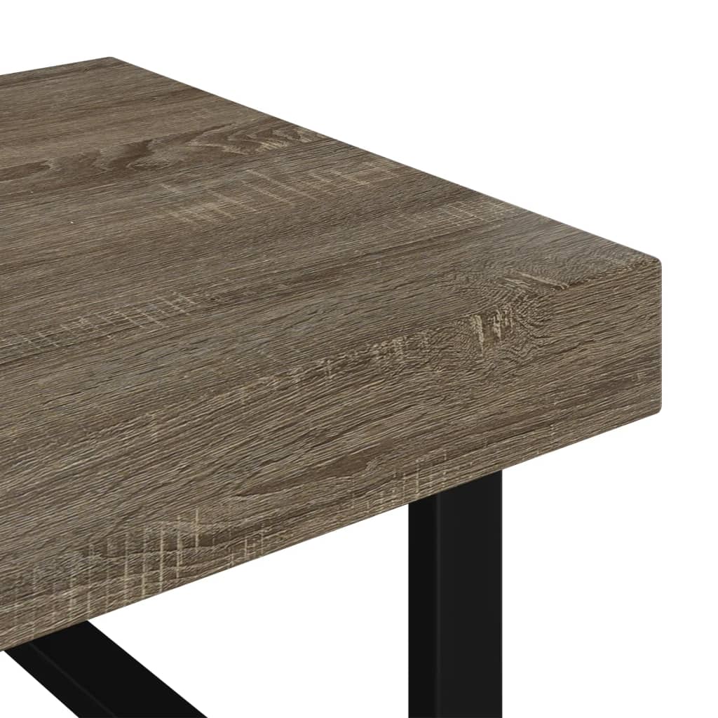 Table basse Gris et noir 120x60x40 cm MDF et fer - XIOS