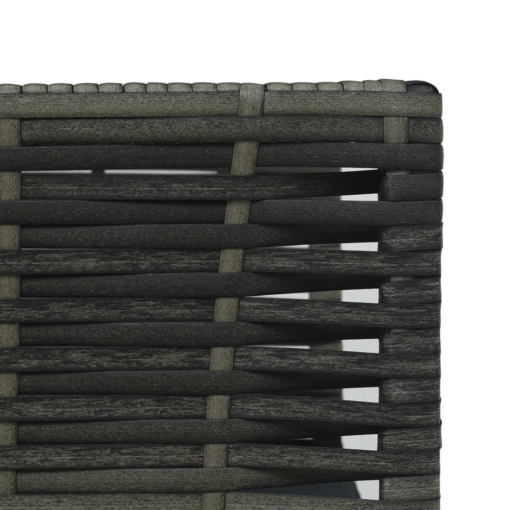 Ensemble de bistro 3 pcs avec coussins Résine tressée Gris - XIOS