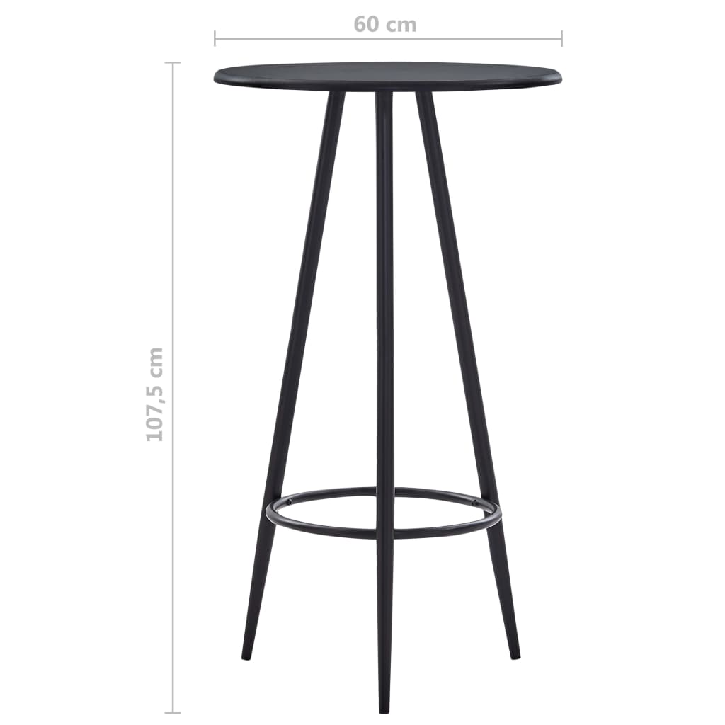 Table de bar Noir 60x107,5 cm MDF - XIOS