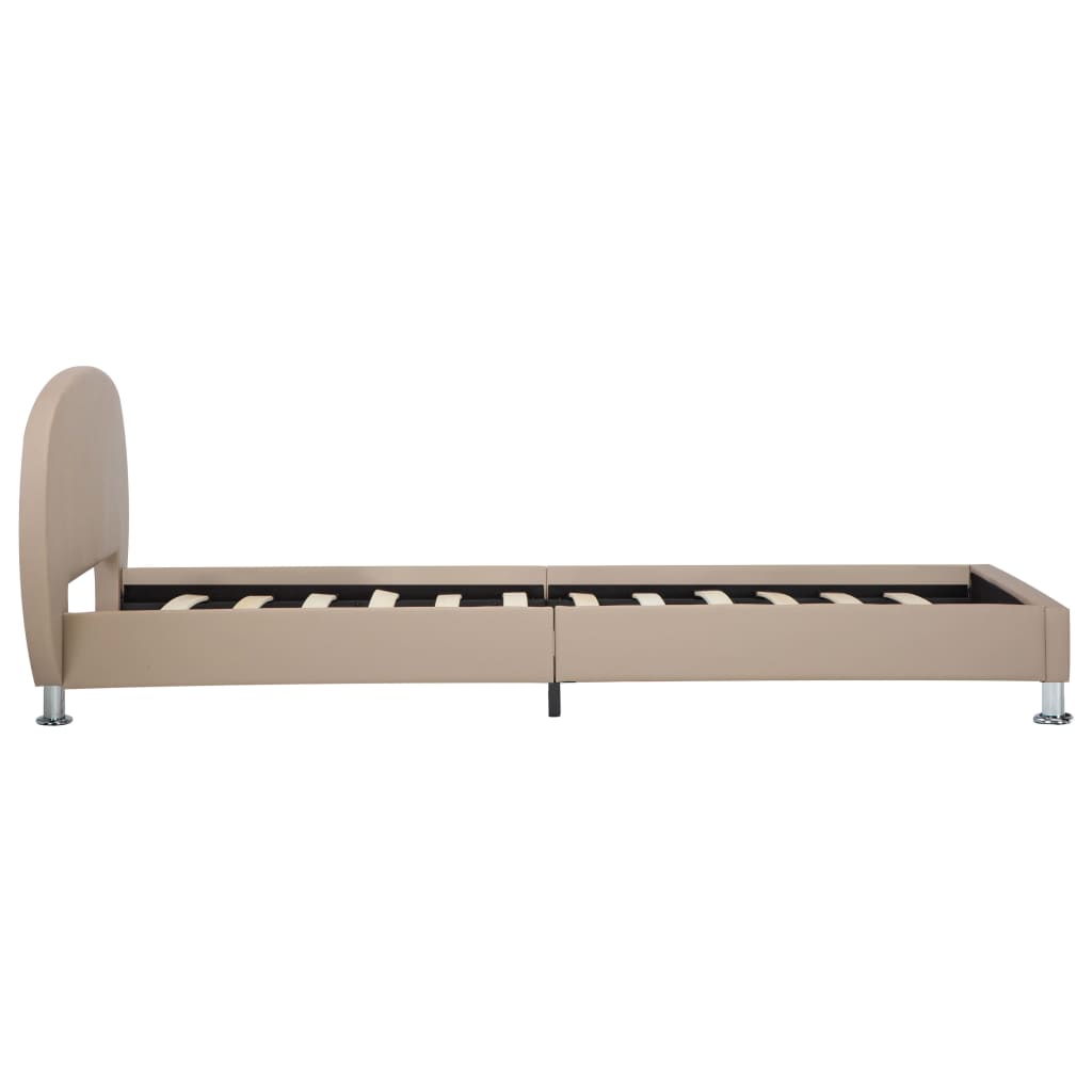 Cadre de lit sans matelas cappuccino similicuir 100x200 cm - XIOS