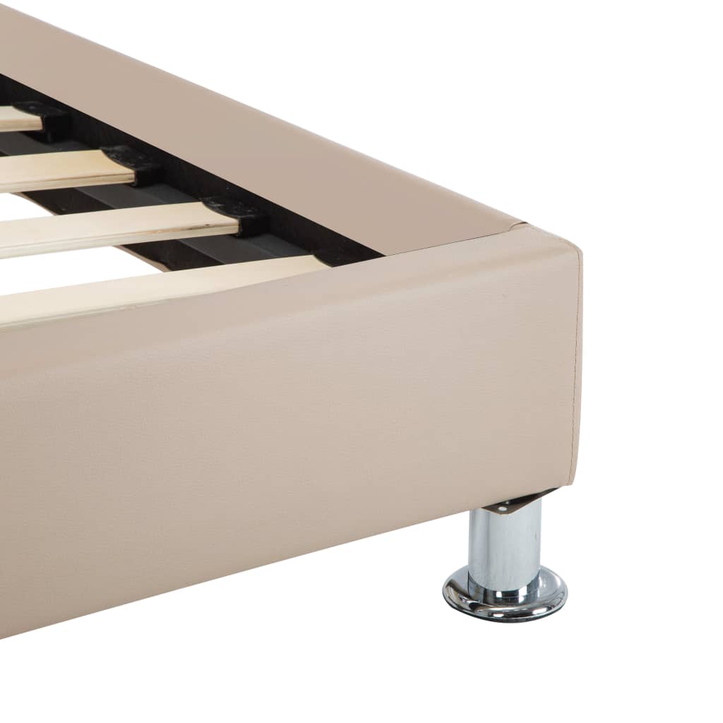 Cadre de lit sans matelas cappuccino similicuir 100x200 cm - XIOS