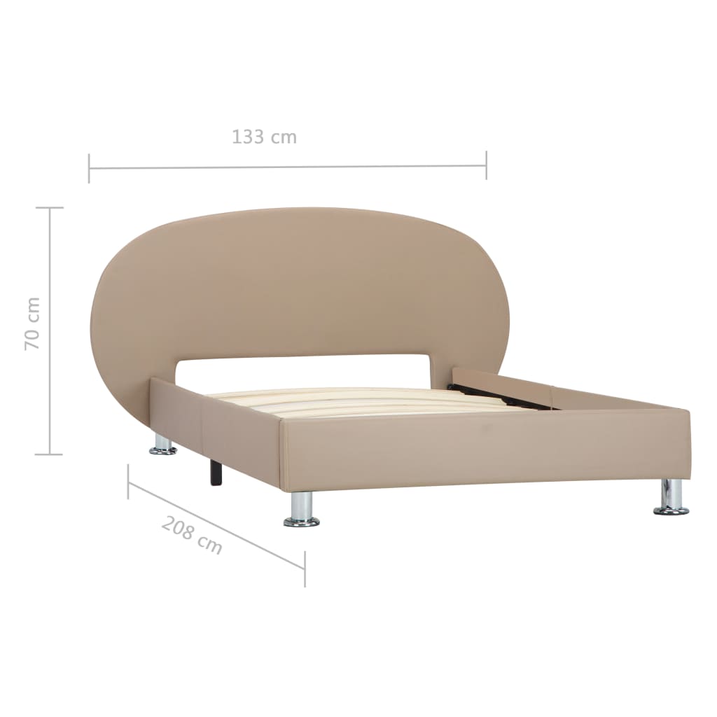 Cadre de lit sans matelas cappuccino similicuir 100x200 cm - XIOS