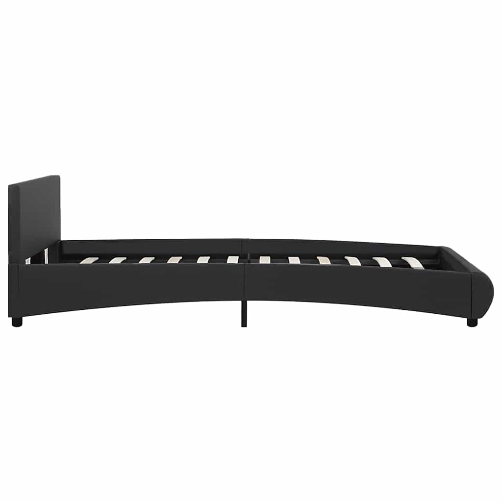 Cadre de lit avec LED sans matelas noir 120x200 cm - XIOS