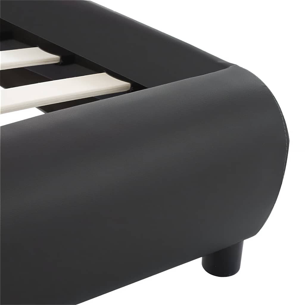 Cadre de lit avec LED sans matelas noir 120x200 cm - XIOS