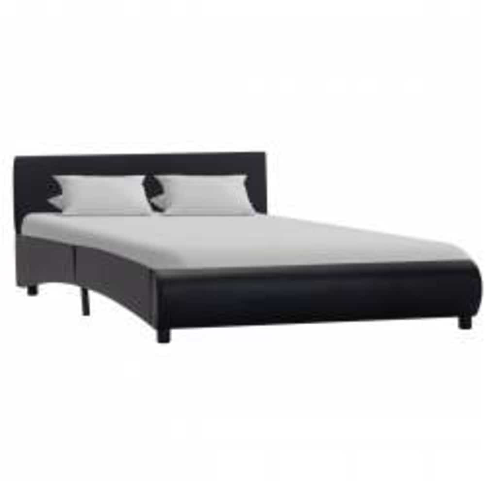 Cadre de lit avec LED sans matelas noir 140x200 cm - XIOS