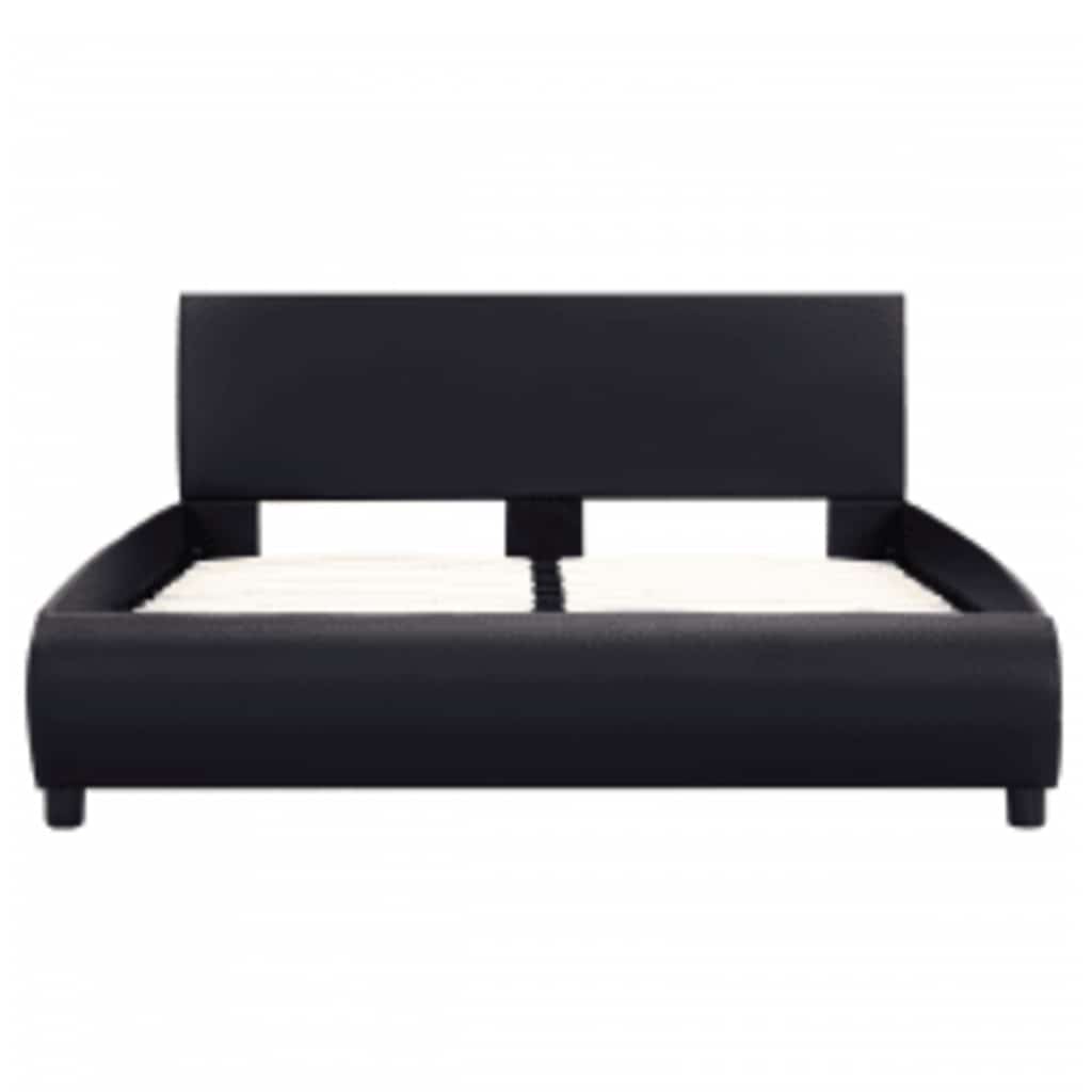 Cadre de lit avec LED sans matelas noir 140x200 cm - XIOS