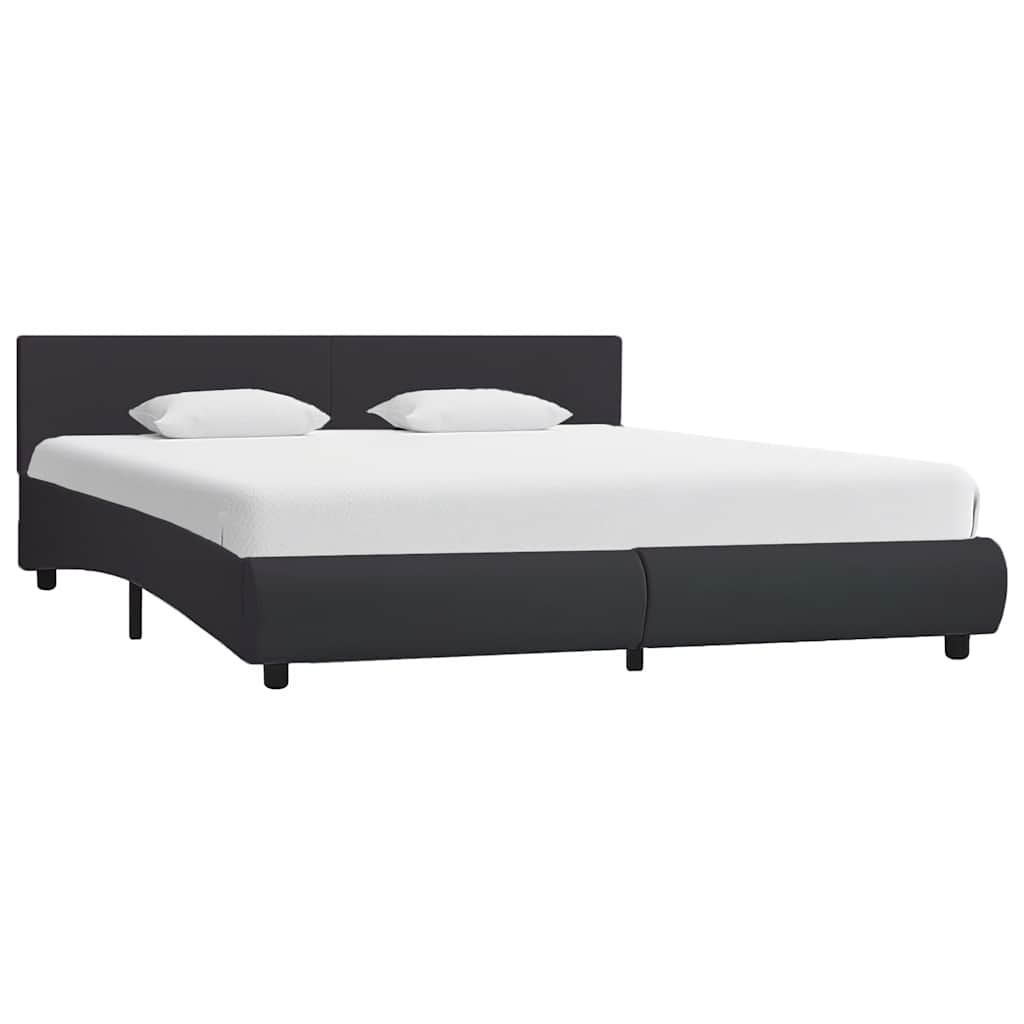 Cadre de lit avec LED sans matelas noir 160x200 cm - XIOS