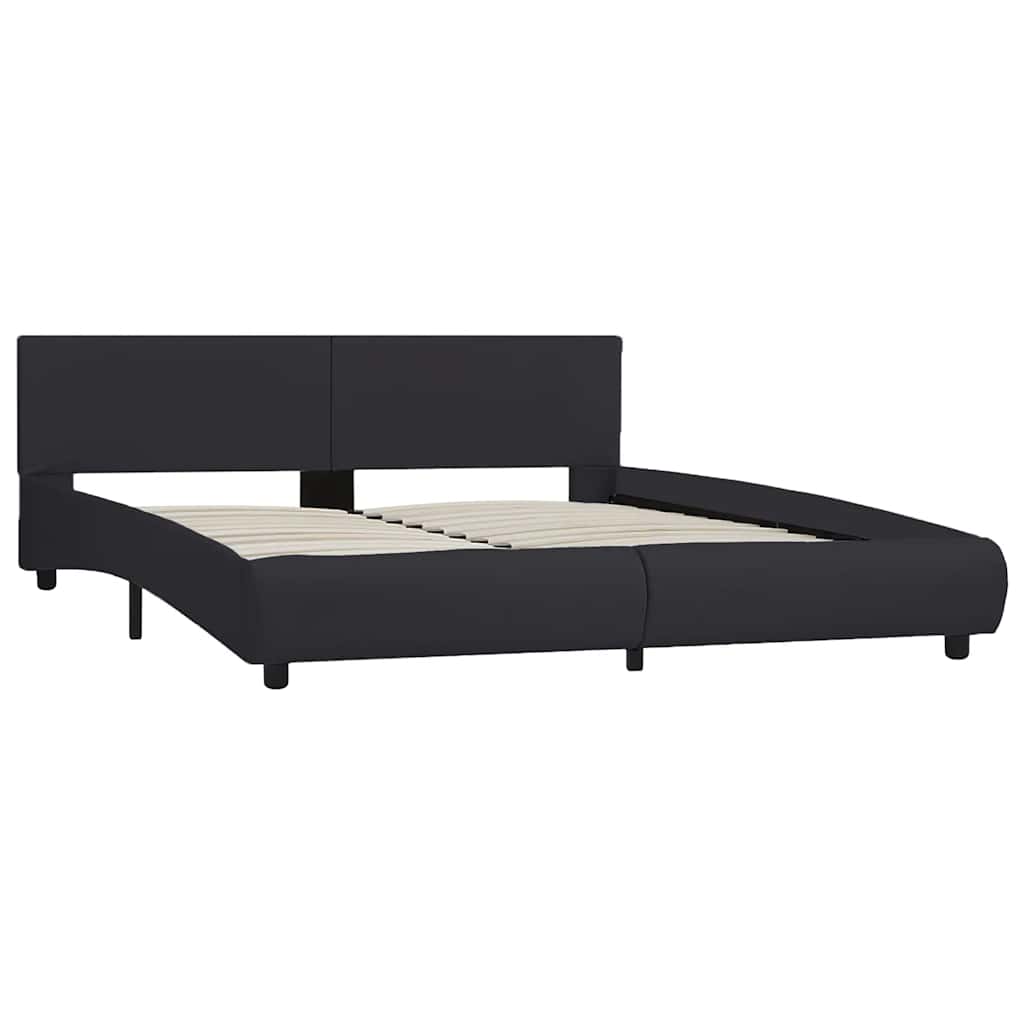 Cadre de lit avec LED sans matelas noir 160x200 cm - XIOS