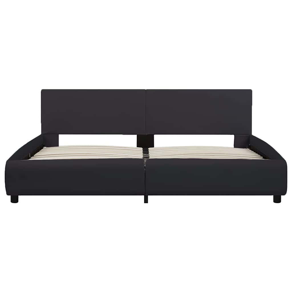 Cadre de lit avec LED sans matelas noir 160x200 cm - XIOS