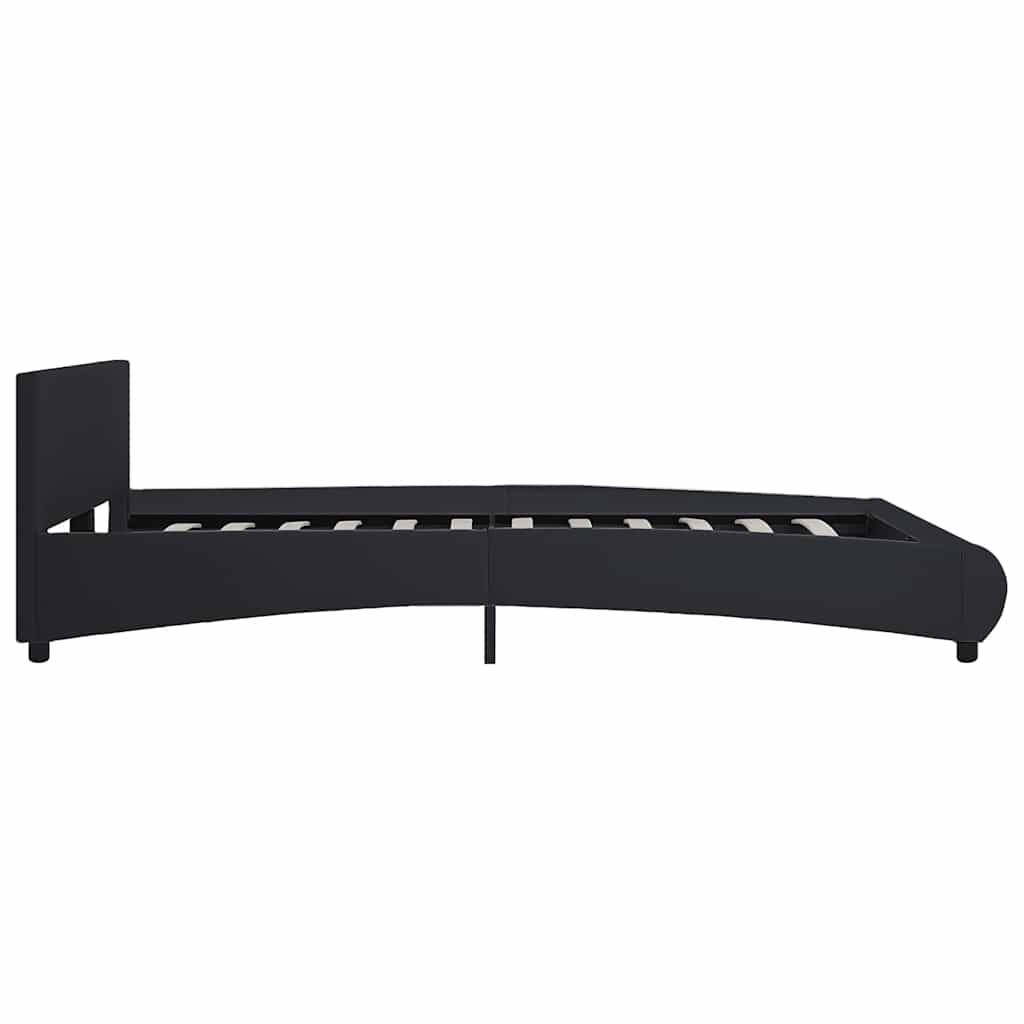 Cadre de lit avec LED sans matelas noir 160x200 cm - XIOS