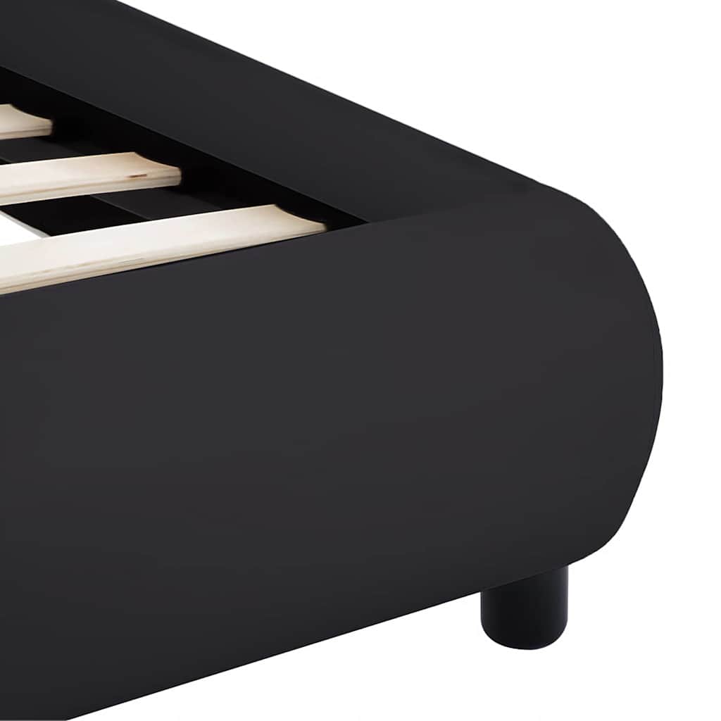 Cadre de lit avec LED sans matelas noir 160x200 cm - XIOS