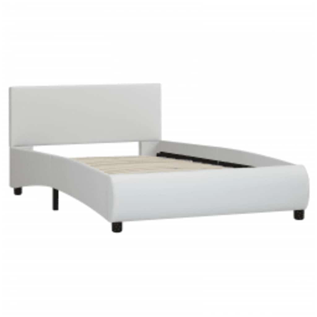 Cadre de lit avec LED sans matelas blanc 100x200 cm - XIOS