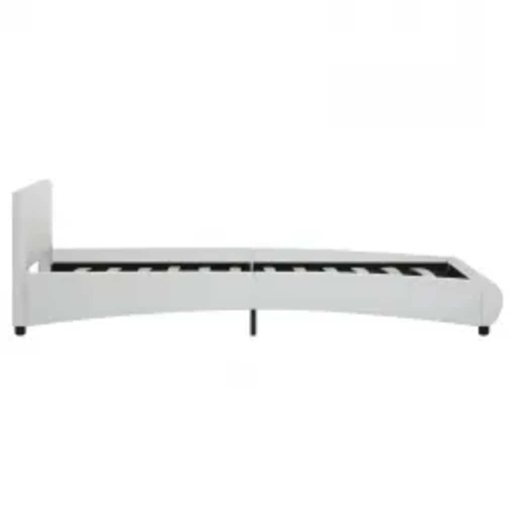 Cadre de lit avec LED sans matelas blanc 100x200 cm - XIOS