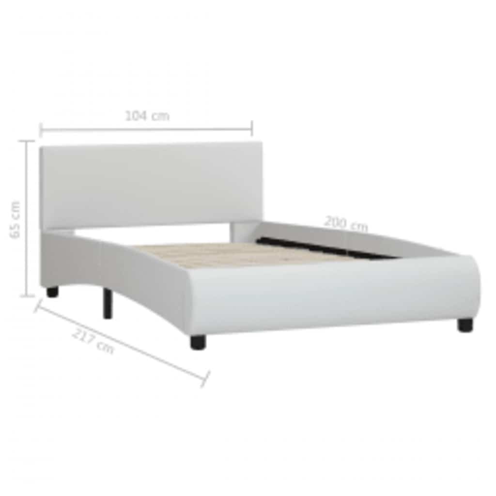 Cadre de lit avec LED sans matelas blanc 100x200 cm - XIOS