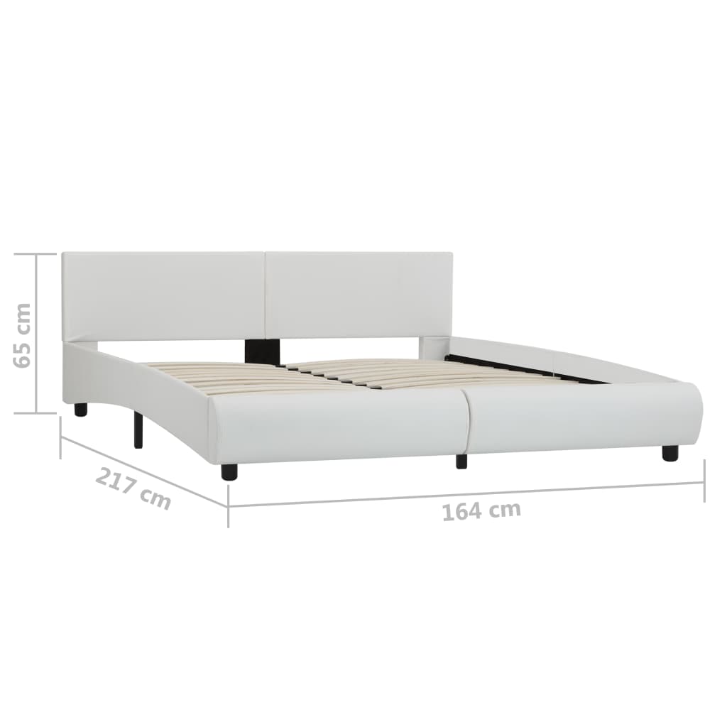 Cadre de lit avec LED sans matelas blanc 160x200 cm - XIOS