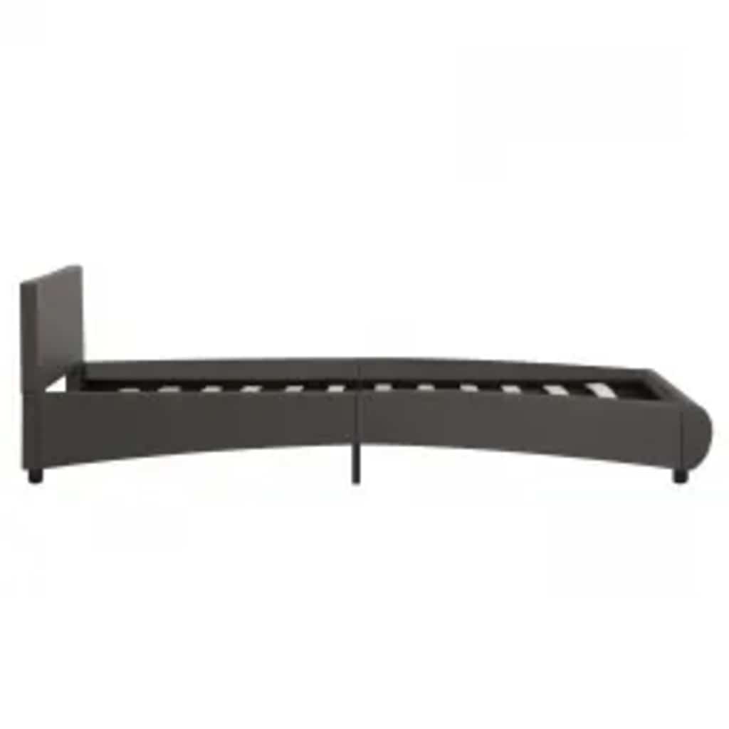 Cadre de lit avec LED sans matelas Gris Similicuir 100x200 cm - XIOS
