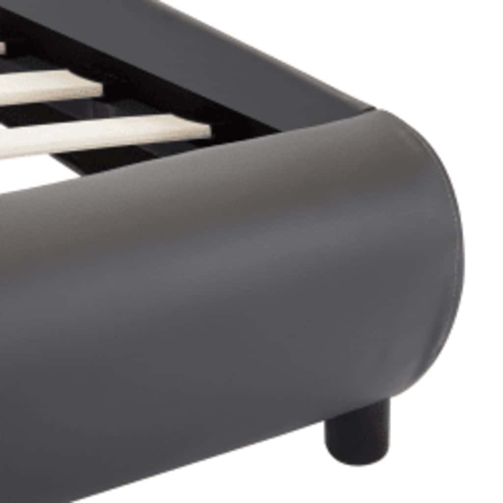 Cadre de lit avec LED sans matelas Gris Similicuir 100x200 cm - XIOS