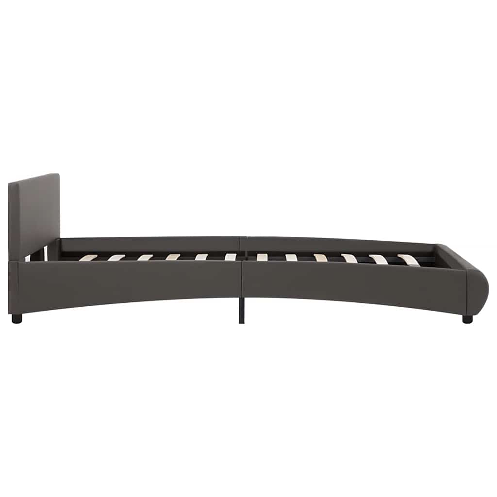 Cadre de lit avec LED Gris Similicuir 120 x 200 cm - XIOS