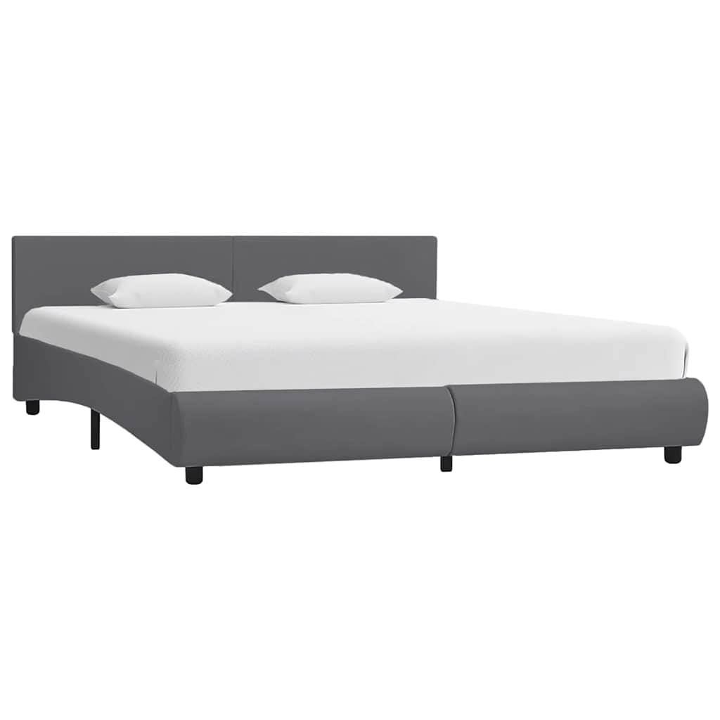 Cadre de lit avec LED sans matelas Gris Similicuir 180x200 cm - XIOS