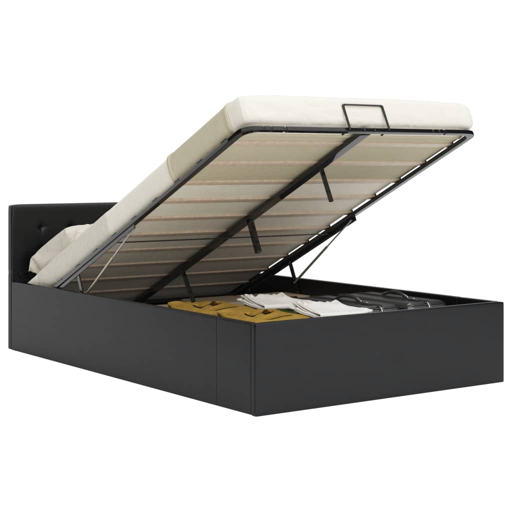 Cadre de lit avec rangement hydraulique 140x200 cm similicuir - XIOS