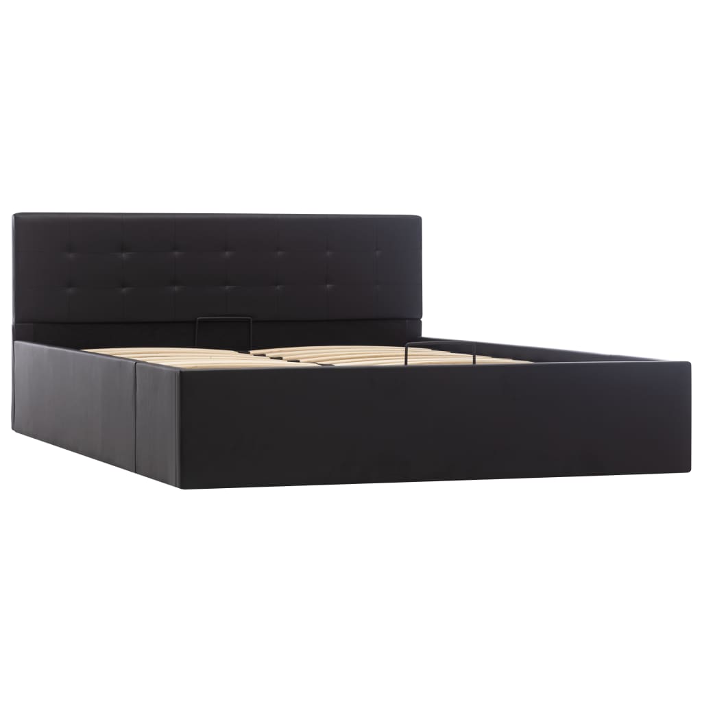 Cadre de lit avec rangement hydraulique 140x200 cm similicuir - XIOS