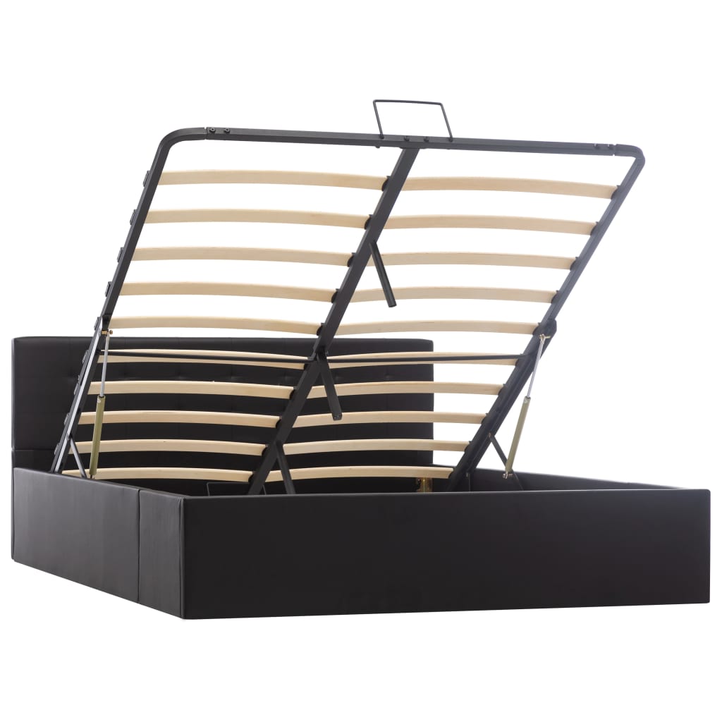 Cadre de lit avec rangement hydraulique 140x200 cm similicuir - XIOS