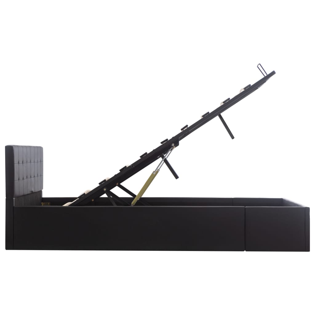 Cadre de lit avec rangement hydraulique 140x200 cm similicuir - XIOS
