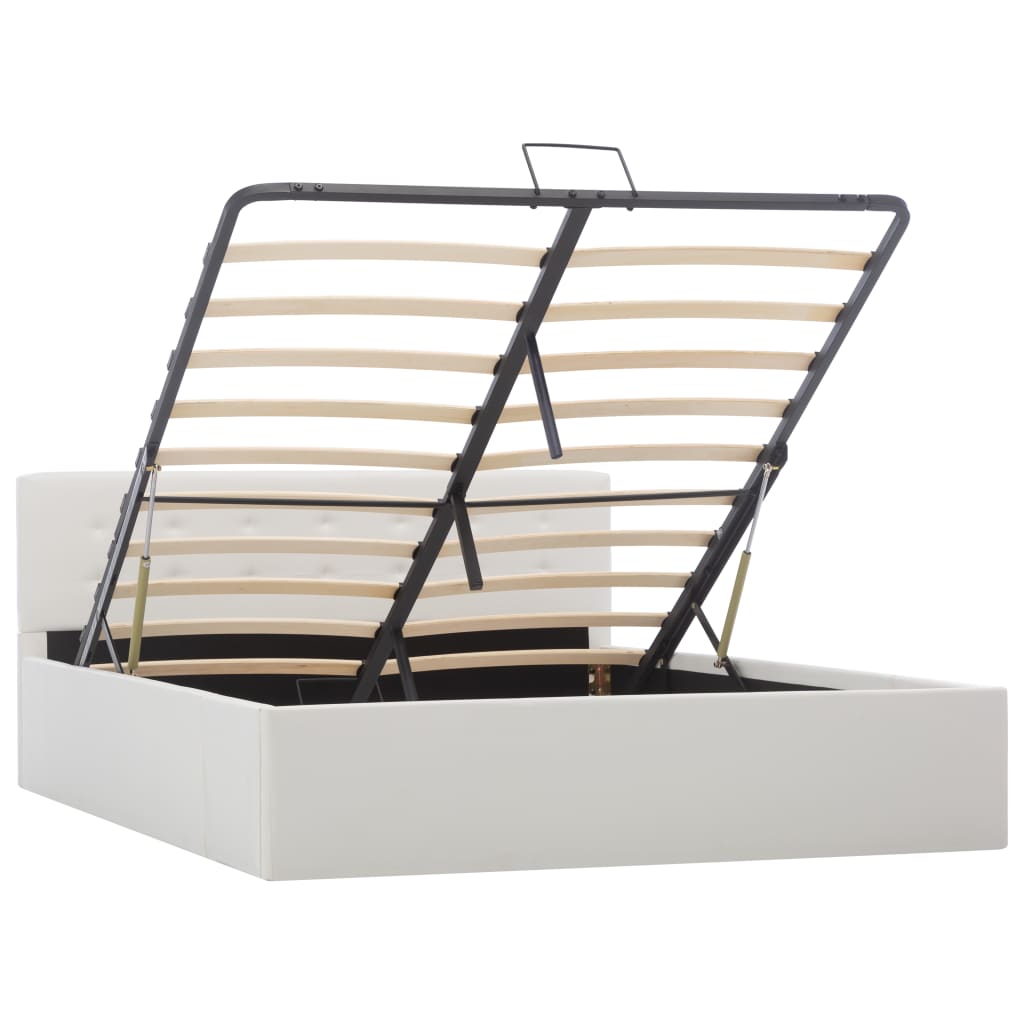 Cadre de lit avec rangement hydraulique 140x200 cm similicuir - XIOS