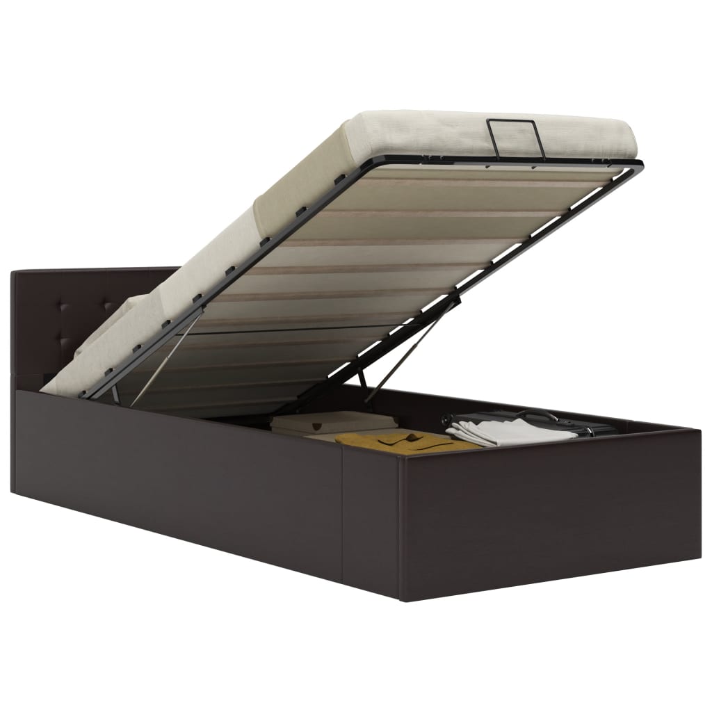 Cadre de lit à rangement hydraulique sans matelas 100x200 cm - XIOS