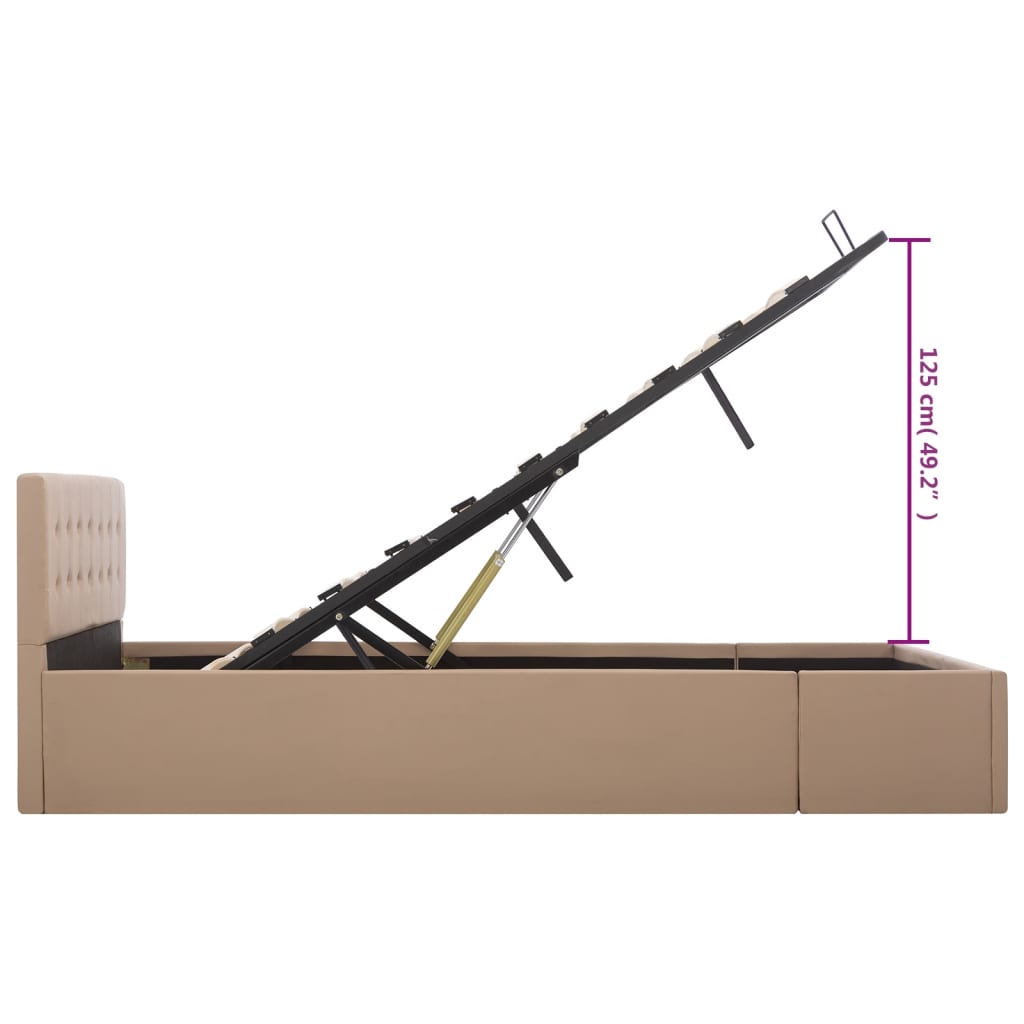 Cadre de lit à rangement hydraulique sans matelas 140x200 cm - XIOS