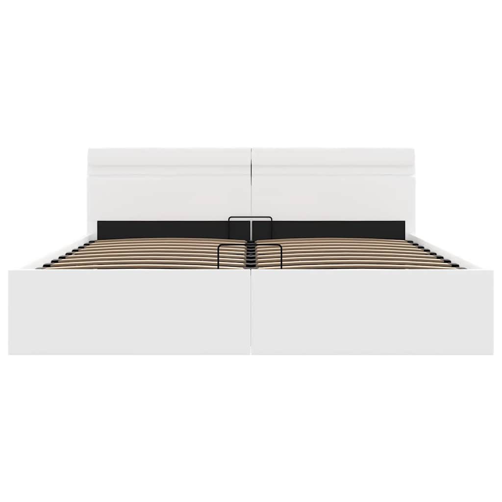 Cadre de lit à rangement hydraulique sans matelas avec LED