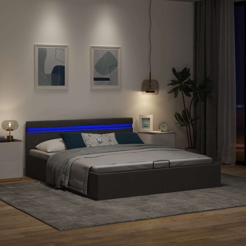 Cadre de lit à rangement hydraulique sans matelas 160x200 cm - XIOS