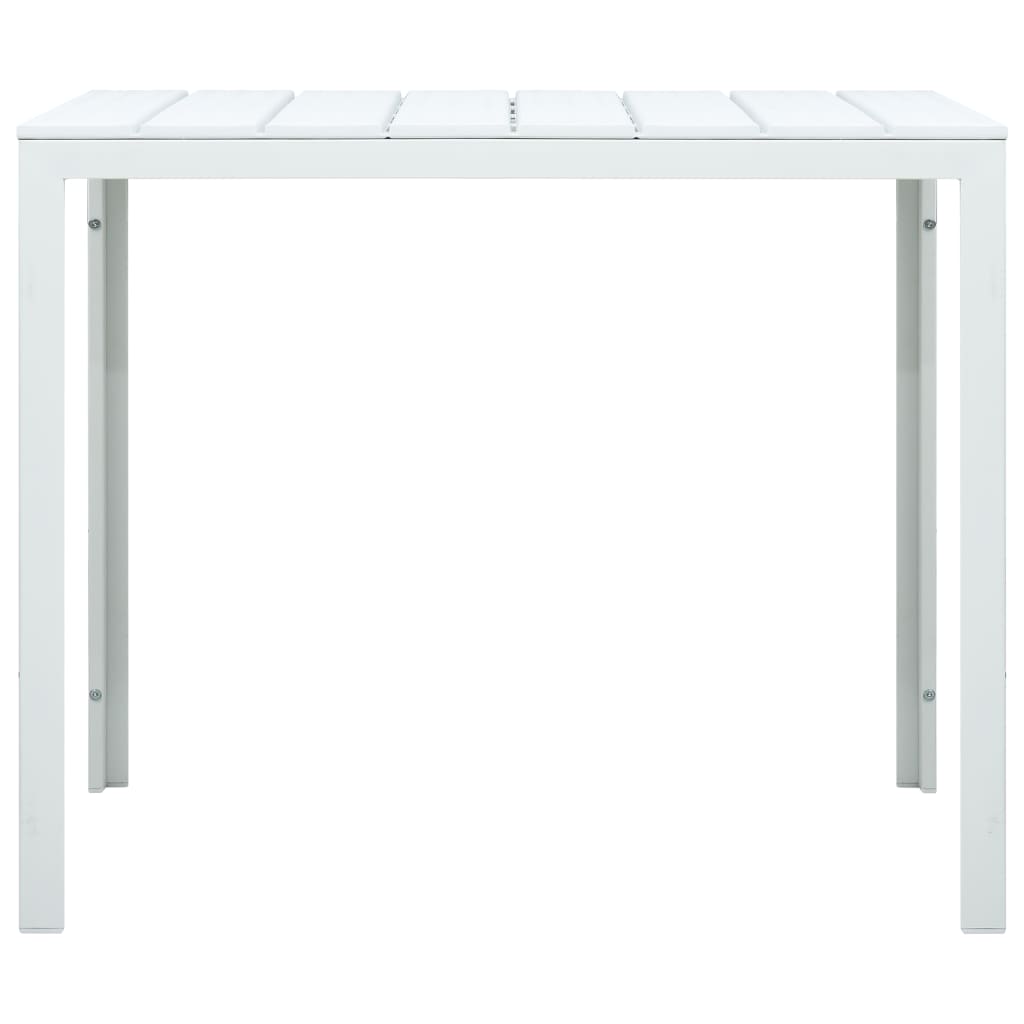 Table basse Blanc 78x78x74 cm PEHD Aspect de bois - XIOS