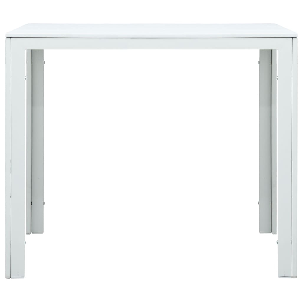 Table basse Blanc 78x78x74 cm PEHD Aspect de bois - XIOS
