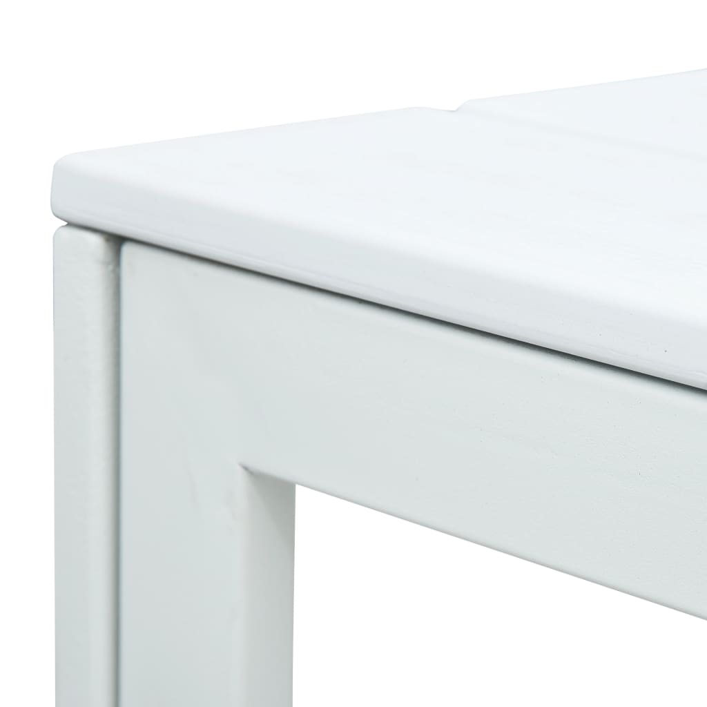 Table basse Blanc 78x78x74 cm PEHD Aspect de bois - XIOS