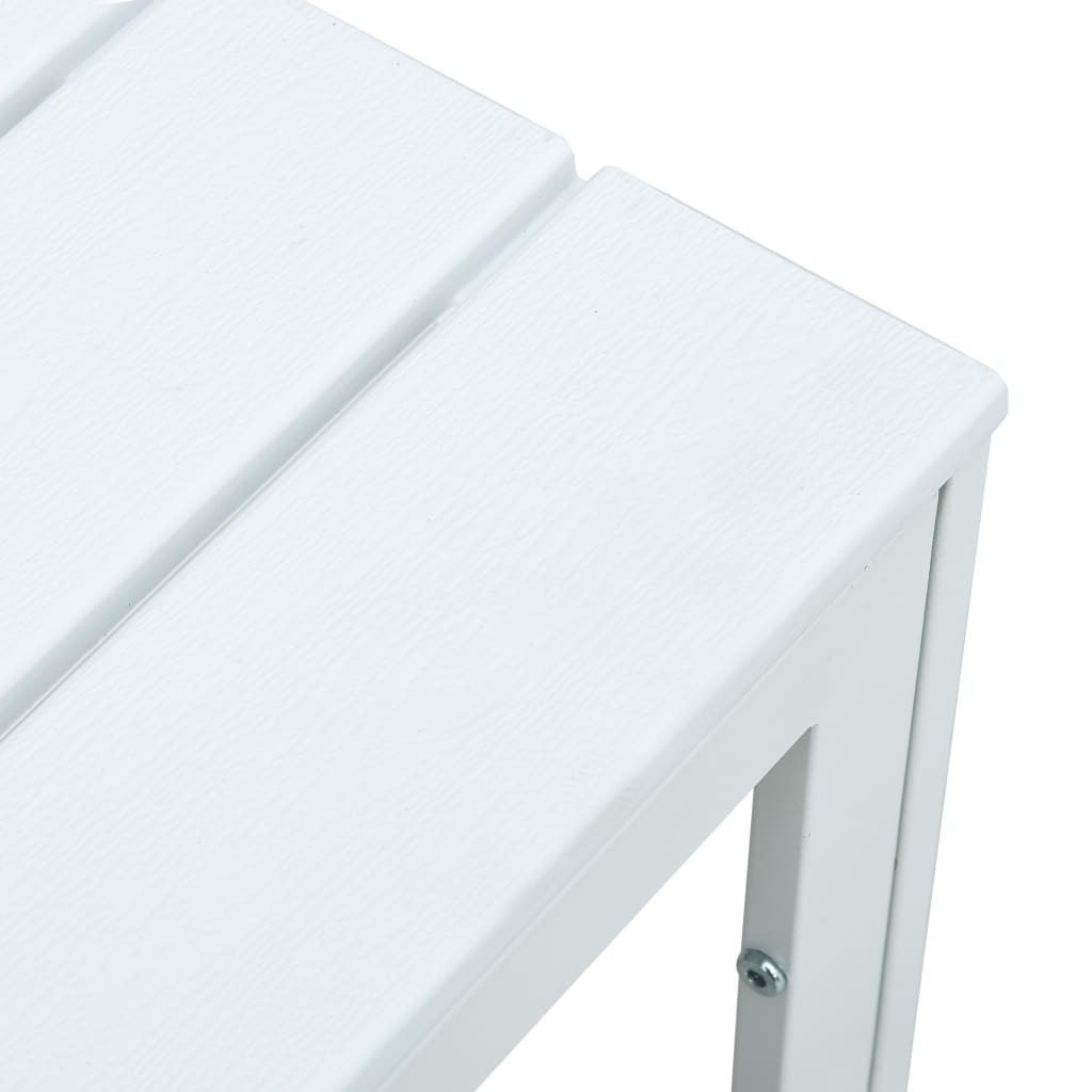 Table basse Blanc 78x78x74 cm PEHD Aspect de bois - XIOS