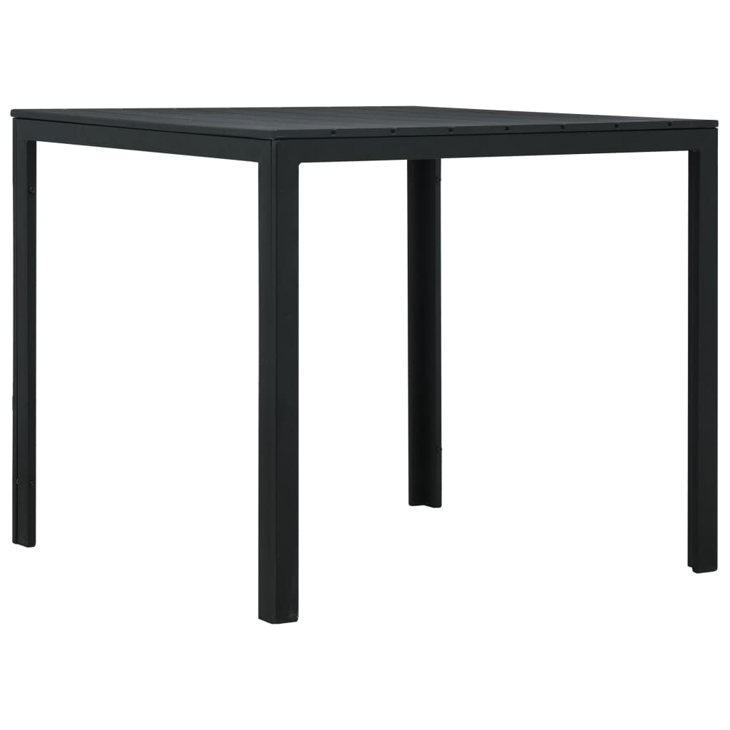 Table basse Noir 78x78x74 cm PEHD Aspect de bois - XIOS