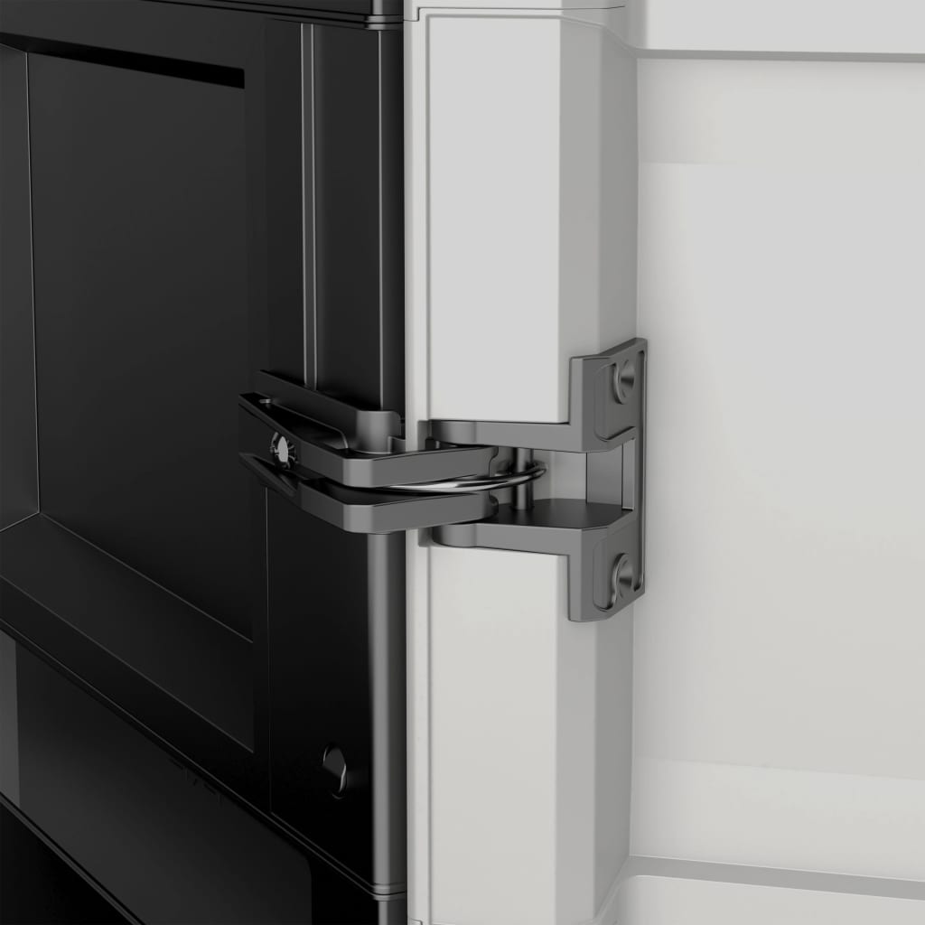 Armoire de rangement avec étagères Gear Noir et gris 182 cm