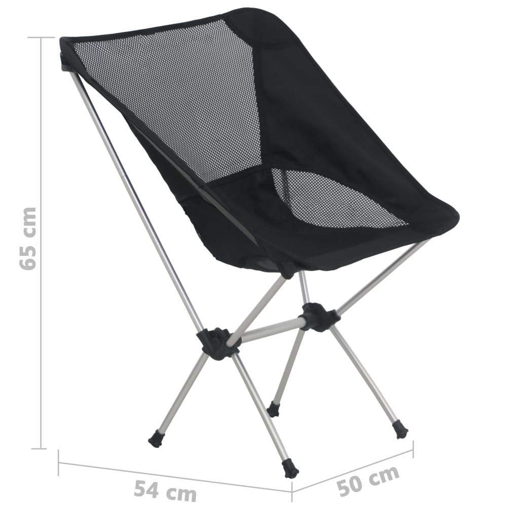 Chaises de camping pliables et sac lot de 2 Aluminium Meubles de camping vidaXL