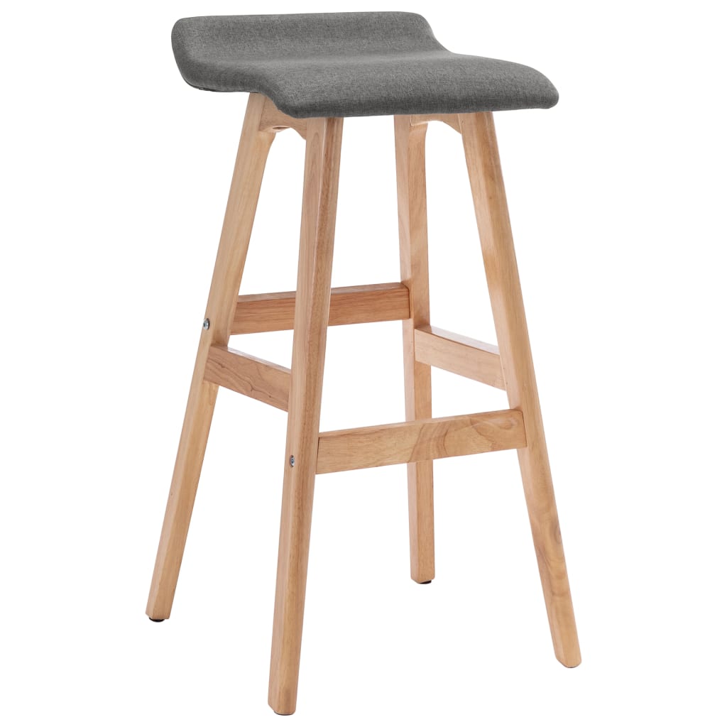 Tabourets de bar lot de 2 gris foncé tissu - XIOS