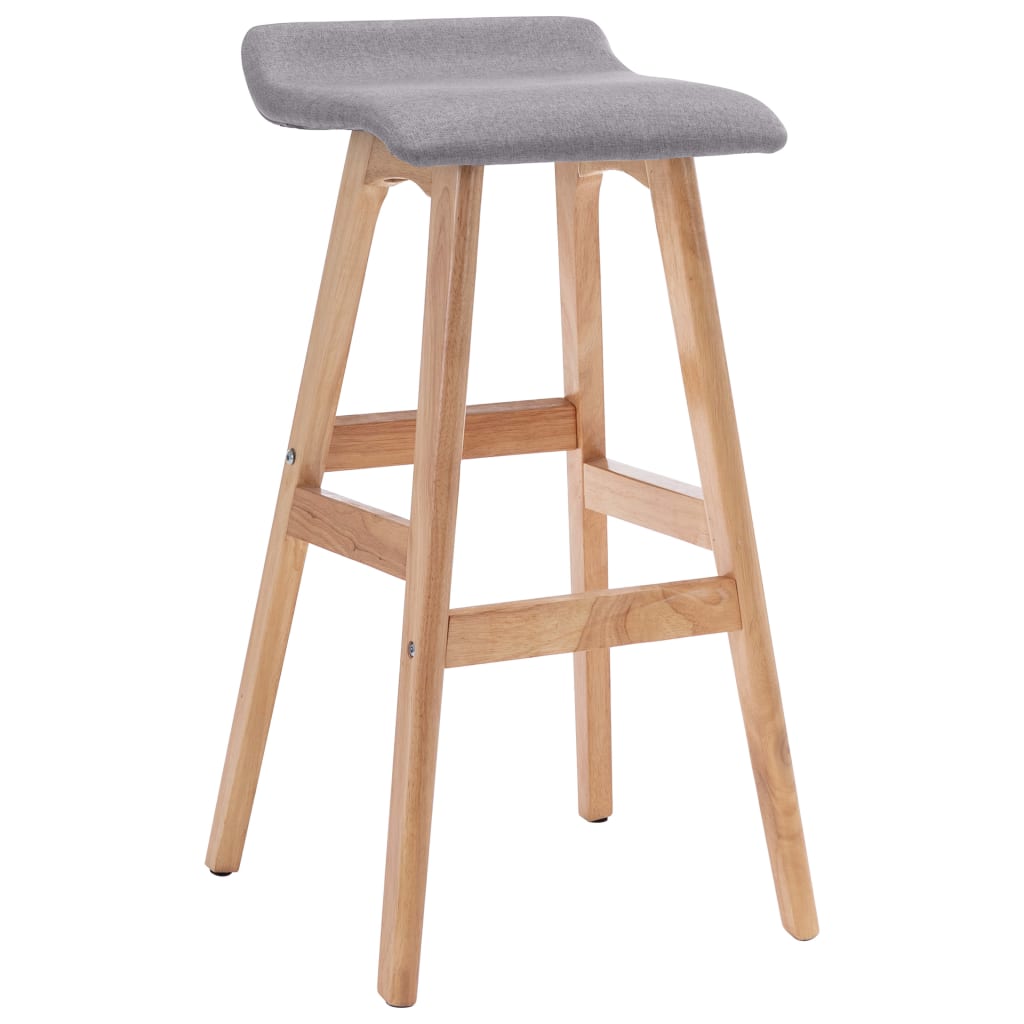 Tabourets de bar lot de 2 gris clair tissu - XIOS