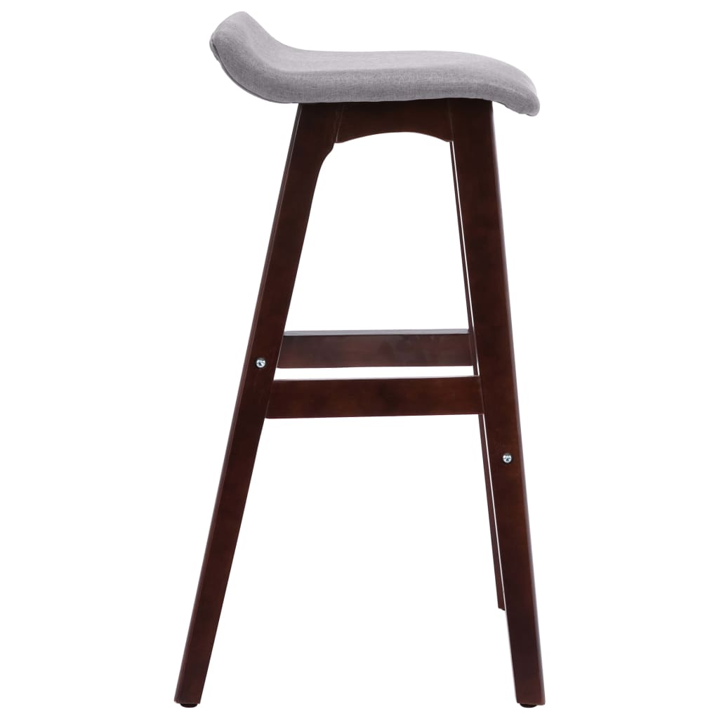 Tabourets de bar lot de 2 gris clair tissu - XIOS