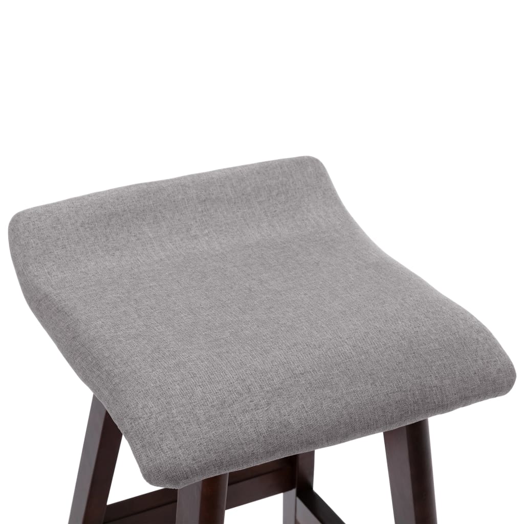 Tabourets de bar lot de 2 gris clair tissu - XIOS
