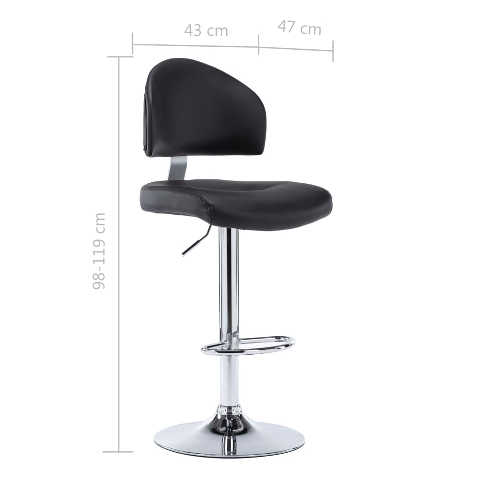 Tabouret de bar Noir Similicuir - XIOS