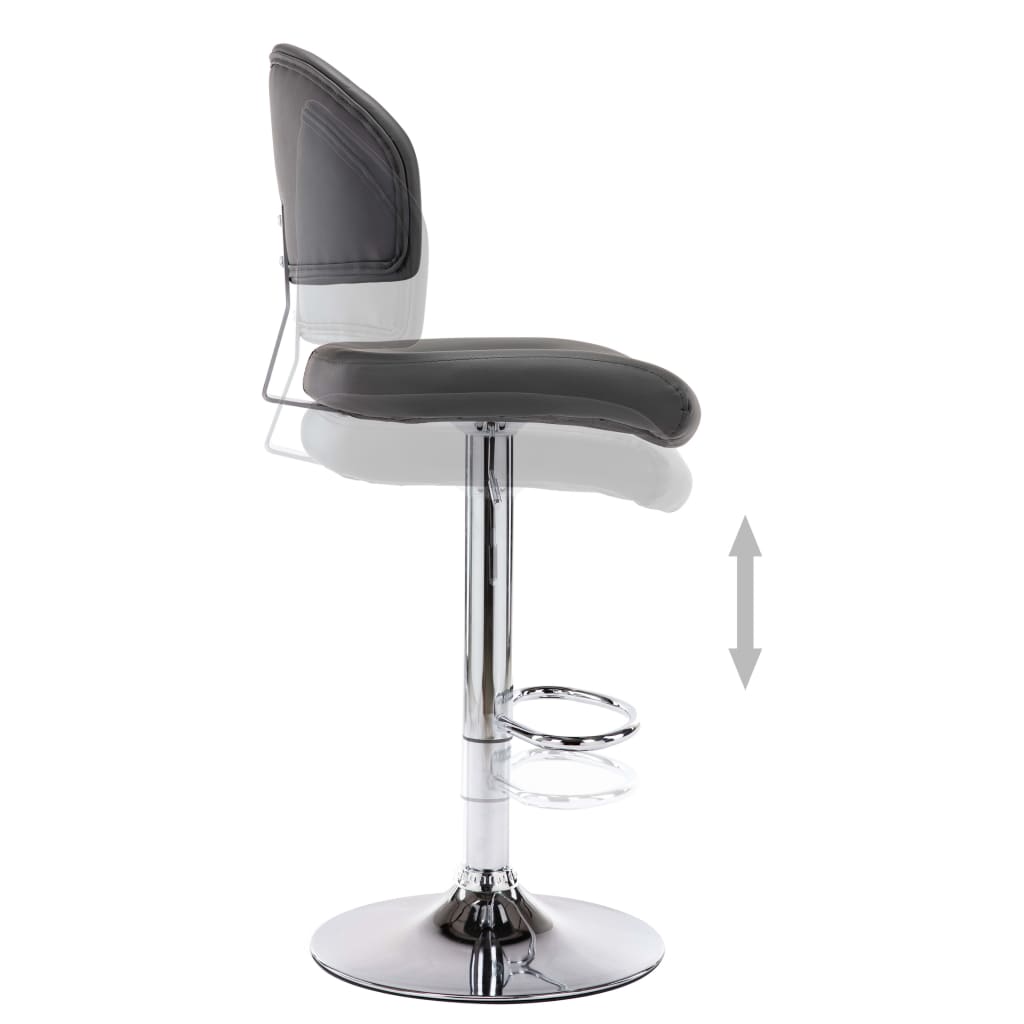 Tabouret de bar Gris Similicuir - XIOS