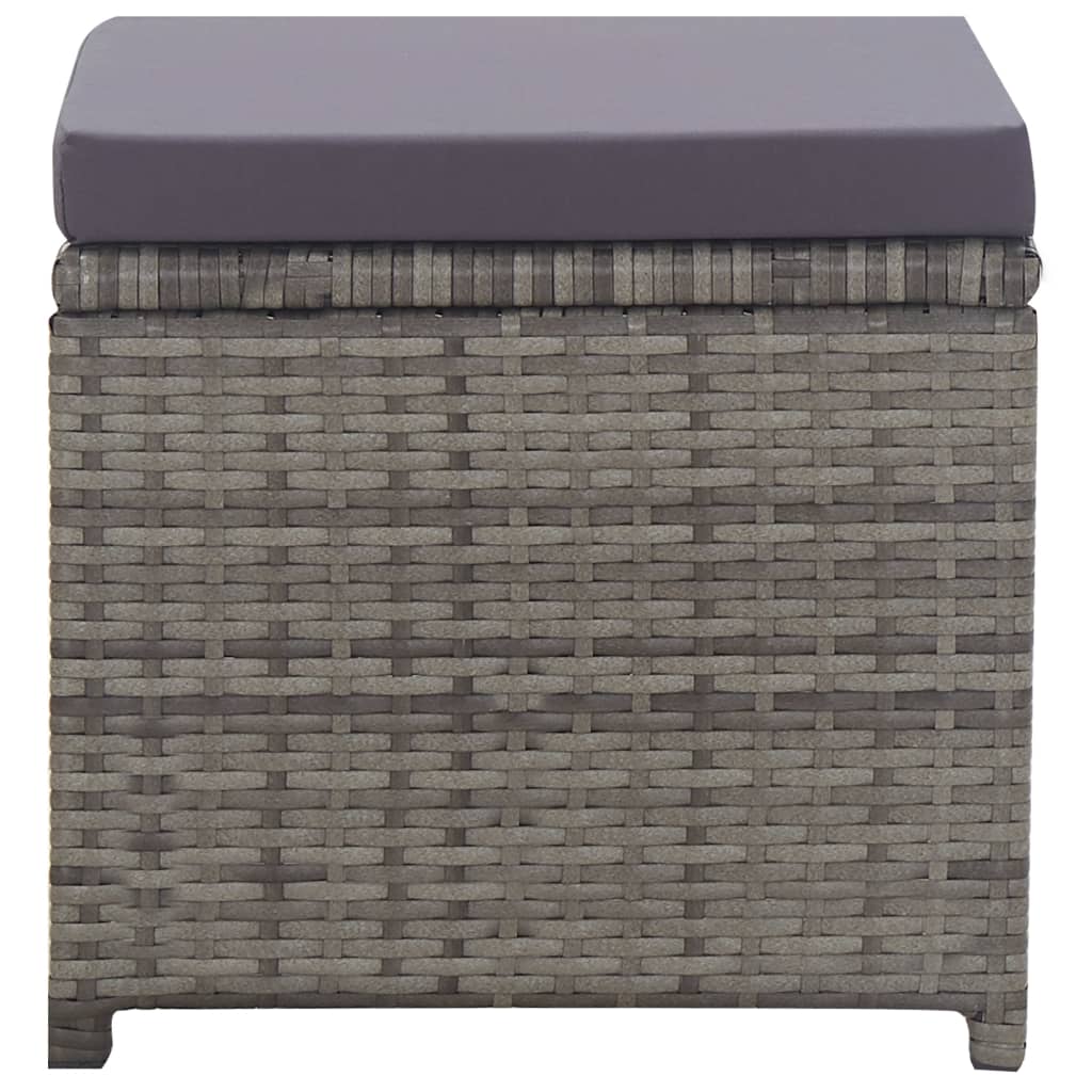 Ensemble à manger d'extérieur 5pcs Rotin bois acacia Anthracite - XIOS